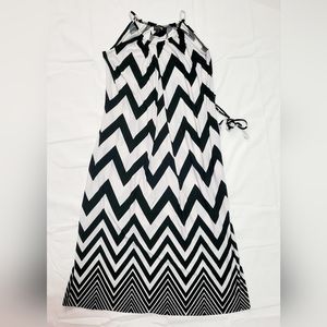 ENFOCUS STUDIO Ladies Lovely Black & White Maxi Lined Dress - Size 6